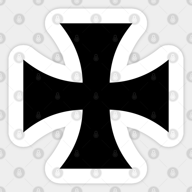 Iron cross symbol Iron Cross Sticker TeePublic UK